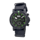 SP104 Sao Paulo Mens Watch, black Band, Black Bezel, Green Markers, Black Face