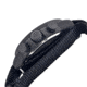 SP105 Sao Paulo Mens Watch, black Band, Black Bezel, Blue Markers, Black Face