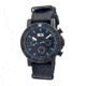 SP105 Sao Paulo Mens Watch, black Band, Black Bezel, Blue Markers, Black Face