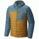 Mountain Hardwear Dynotherm Hooded Down Jacket - Men's-Underbrush / Cloudburst-X-Large