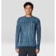 Mountain Hardwear Crater Lake Long Sleeve Tops - Men's, Adriatic Blue Prismatic Print, M, 1982421-444-M