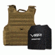 NcSTAR Expert Carrier Vest w/Two 11x14in Shooters Cut Hard PE Ballistic Panels, Tan, Medium - 2XL, BPLCVPCVX2963T-A
