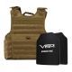 NcSTAR Expert Carrier Vest w/Two 11x14in Shooters Cut Hard PE Ballistic Panels, Tan, Medium - 2XL, BPLCVPCVX2963T-A