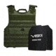 NcSTAR Expert Plate Carrier Vest w/Two 11x14in Shooters Cut Hard PE Ballistic Panels, Green, 2XL, BPLCVPCVXL2963G-A