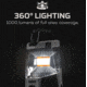 Nebo Galileo Powerful Lantern and Power Bank, 1000 Lumens, Gray, NEB-LTN-0004