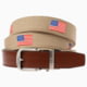 Nexbelt Embroidered USA Belt, Tan/Blue, Up to 50" Waist, CEP2272