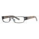 Nicole Miller Chrystie Eyeglass Frames - Frame Matte Black/Brown Snake, Size 52/16mm NMCHRYSTIE01