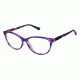 Nicole Miller Elizabeth Eyeglass Frames - Frame Eggplant Horn, Size 55/14mm NMELIZABETH02