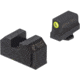 Night Fision Optic Plate + Tritium Ylw Front Sight Combo EPS Carry to Glock 43x MOS, Black, GLK-OPBS-EPSC-43X-YGZX