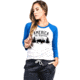 Nine Line WOMENS AMERICA THE BEAUTIFUL BASEBALL TEE - WHITE/BLUE SLEEVES, MEDIUM 60EB714D