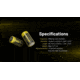 Nitecore NL169 950mAh Rechargeable 16340 Battery, Yellow, BAT-NITE-16340-NL169