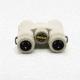 Nocs Provisions Field Issue 10x32mm Roof Prism Waterproof Binoculars, Rugged, Bone Gray, NOC-FLX-GRY