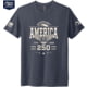 OpticsPlanet America's 250th Birthday Limited Edition Shirt, Navy Blue w/ Off White Lettering, Extra Large, NL6010-AM250-BL-XL