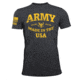 Oscar Mike Army Made In USA Tee, Charcoal, Large, M-OM-CHARC-01-0411-L