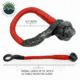 Overland Vehicle Systems Soft Shackle, 5/8in, 44500 lbs, w/ Loop &amp; Abrassive Sleeve, Red, 23 in, 19149903