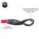 Overland Vehicle Systems Soft Shackle, 7/16in, 41000 lbs, w/ Loop &amp; Abrassive Sleeve, White/Red, 23 in, 19129903