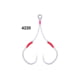 Owner Hooks Dancing Stingers Guardian Dual Zo-Wire Hook, Needle Point, Light Wire, Vacuum Tinned, Size 6/0, 2 Per Pack, 4220-169