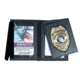 Dress Leather Flip Out Badge &amp; Double ID Case - 3.25''x4.75''