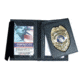 Dress Leather Flip Out Badge &amp; Double ID Case - 3.25''x5.00''