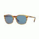 Persol PO3007S Single Vision Prescription Sunglasses PO3007S-105056-53 - Lens Diameter 53 mm, Frame Color Striped Brown Yellow