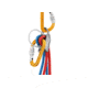 Petzl Attache Locking Pear-Shaped Carabiner With Round Stock Basket, Yellow, M038AA00