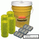 Powerflare 36-Pack Bucket of PowerFlare Lights, Red/Blue LEDs, Tan Shell BUCKET36-RB-T