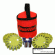 Powerflare 4-Pack PowerFlare Soft Pack, Magnetic, Red/Blue LEDs, Yellow Shell SP4M-RB-Y