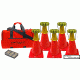 Powerflare 5-Position PowerFlare Traffic Control Kit, Red/Blue LEDs, Tan Shell TCK5-RB-T
