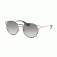 Prada CINEMA PR62SS Progressive Prescription Sunglasses PR62SS-1AB0A7-53 - Lens Diameter 53 mm, Frame Color Black/Silver