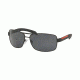 Prada PS54IS Bifocal Prescription Sunglasses PS54IS-DG05Z1-65 - Lens Diameter 65 mm, Frame Color Black Rubber