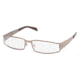 Prada PR 64LV Eyeglasses Styles - Bronze Frame w/Non-Rx 52 mm Diameter Lenses, 1BI1O1-5216
