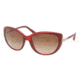 Prada PR07OS Single Vision Prescription Sunglasses PR07OS-IAE1Z1-5917 - Lens Diameter 59 mm, Frame Color Ruby Transparent Gradient