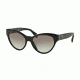 Prada PR08SS Sunglasses 1AB0A7-55 - Black Frame, Grey Gradient Lenses