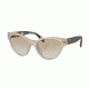 Prada PR08SS Sunglasses UFH4S2-55 - Opal Beige Frame, Light Blue Grad Light Brown Lenses
