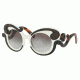 Prada PR23NSF Single Vision Prescription Sunglasses PR23NSF-VAJ0A7-52 - Lens Diameter 52 mm, Frame Color Black Ivory