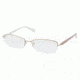 Prada PR52OV Eyeglass Frames EAG1O1-5200 - Pale Gold Frame