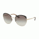 Prada PR54SS Progressive Prescription Sunglasses PR54SS-QE30A7-59 - Lens Diameter 59 mm, Frame Color Black/pale Gold