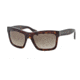 PRADA LOGO PR25QS Single Vision Prescription Sunglasses PR25QS-2AU3D0-56 - Lens Diameter 56 mm, Frame Color Havana