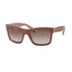PRADA LOGO PR25QS Single Vision Prescription Sunglasses PR25QS-TFK3G0-56 - Lens Diameter 56 mm, Frame Color Matte Opal Pink/opal Pink
