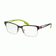 Prada PS55IV Eyeglass Frames BEO1O1-53 - Black Rubber/pale Gold Rubber Frame