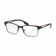 Prada PS55IV Eyeglass Frames DG01O1-55 - Black Rubber Frame