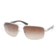 Prada PS55NS Sunglasses 1BC6S1-6016 - Silver Frame, Brown Gradeint Lenses