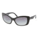 Prada PR03NS Sunglasses with No-Line Progressive Rx Prescription Lenses PR03NS-2AF3M1-5718 - Lens Diameter 57 mm, Frame Color Crystal Black