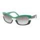 Prada PR03NS Sunglasses with No-Line Progressive Rx Prescription Lenses PR03NS-DAM3M1-5718 - Lens Diameter: 57 mm, Frame Color: Green / Ivory / Black