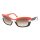 Prada PR03NS Sunglasses with No-Line Progressive Rx Prescription Lenses PR03NS-DAN6S1-5718 - Lens Diameter: 57 mm, Frame Color: Orange / Ivory / Black