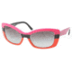 Prada PR03NS Sunglasses with No-Line Progressive Rx Prescription Lenses PR03NS-DAO3M1-5718 - Lens Diameter: 57 mm, Frame Color: Fuxia / Black / Orange