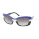 Prada PR03NS Sunglasses with No-Line Progressive Rx Prescription Lenses PR03NS-DAQ3M1-5718 - Lens Diameter: 57 mm, Frame Color: Blue / Ivory / Black