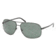 Prada Sunglasses PR53MS 1BO3O1-6114 - Matte Black Frame, Crystal Green Lenses, 61mm Lens Diameter