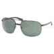 Prada Sunglasses PR60MS 1BO3O1-6318 - Matte Black Crystal Green