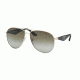 Prada TRIANGLE PR53QS Single Vision Prescription Sunglasses PR53QS-ZVN1X1-60 - Lens Diameter 60 mm, Frame Color Pale Gold